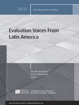 cover image of Evaluation Voices from Latin America